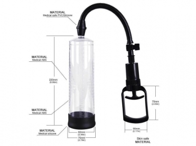 Powerfull normal size (59*220mm) vacuum penis pump