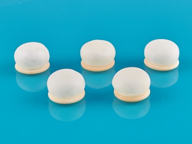 5 x anatomically adaptive medium standard adhesion diaphragm (yellow) Penimaster Pro made of soft latex