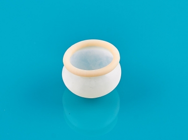 5 x anatomically adaptive medium standard adhesion diaphragm (yellow) Penimaster Pro made of soft latex