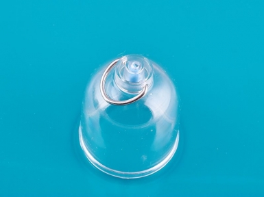 Vacuum cup for penis stretcher or hanger with valve