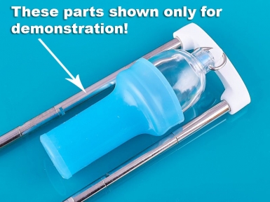Mounting socket on extender rods for vacuum cup